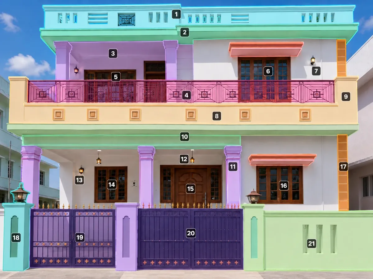 Building auto-layered into parts