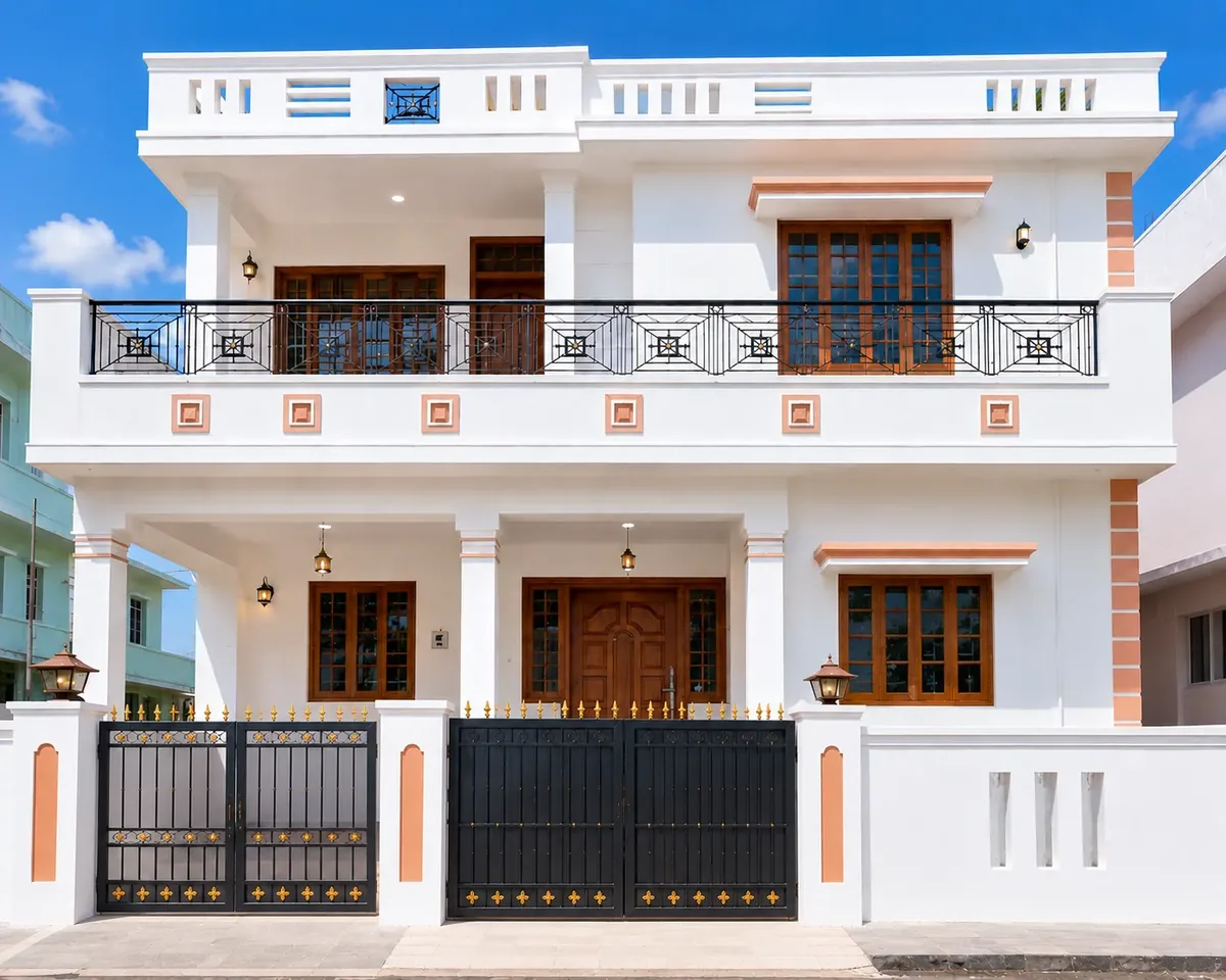 Whitened building